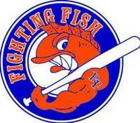 Fighting Fish Baseball logo River Falls Wi
